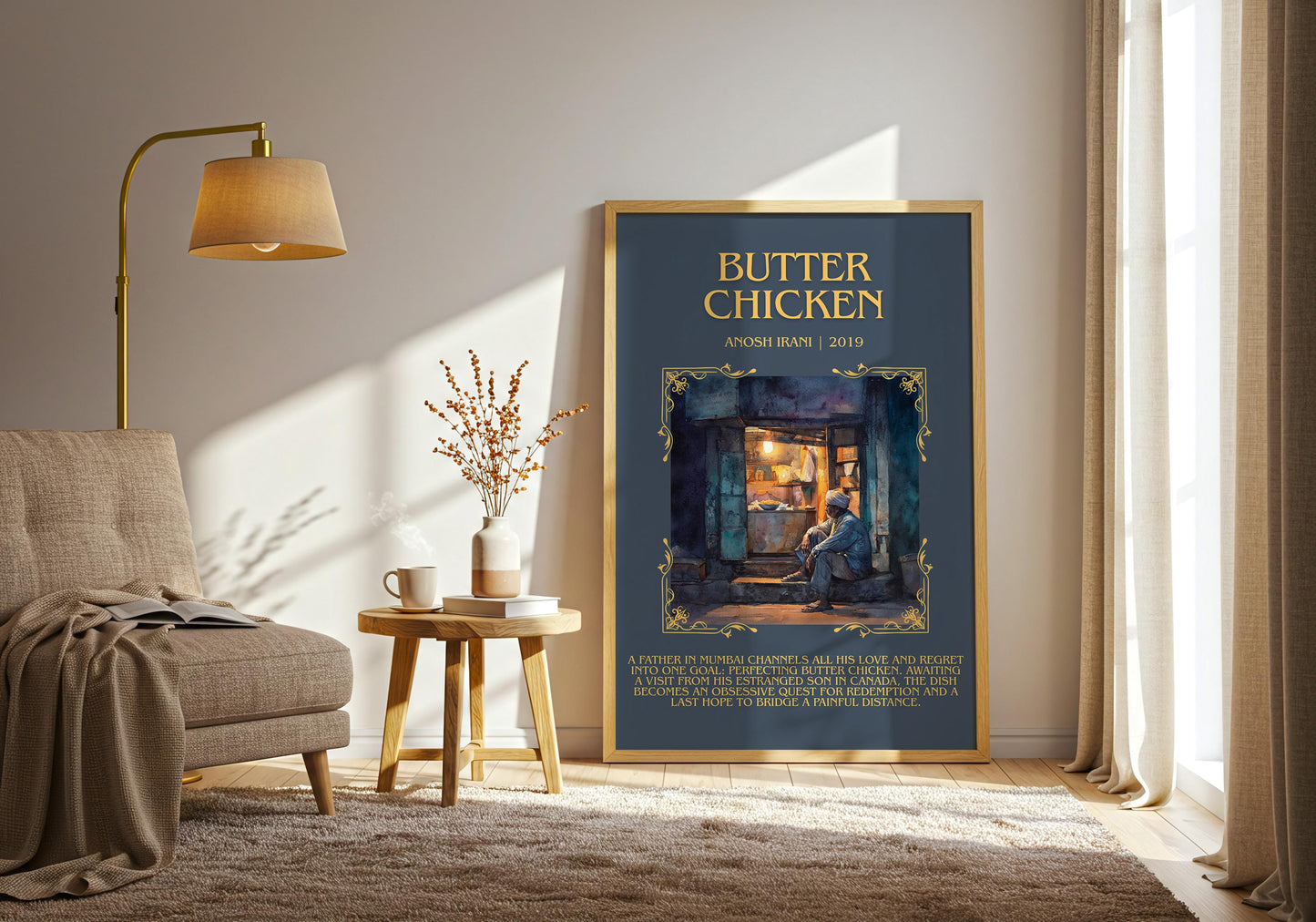 BC by Anosh Irani Descriptive Poster Print.Free Delivery Wall Art Author&Blurb Book Artwork Novel Poster