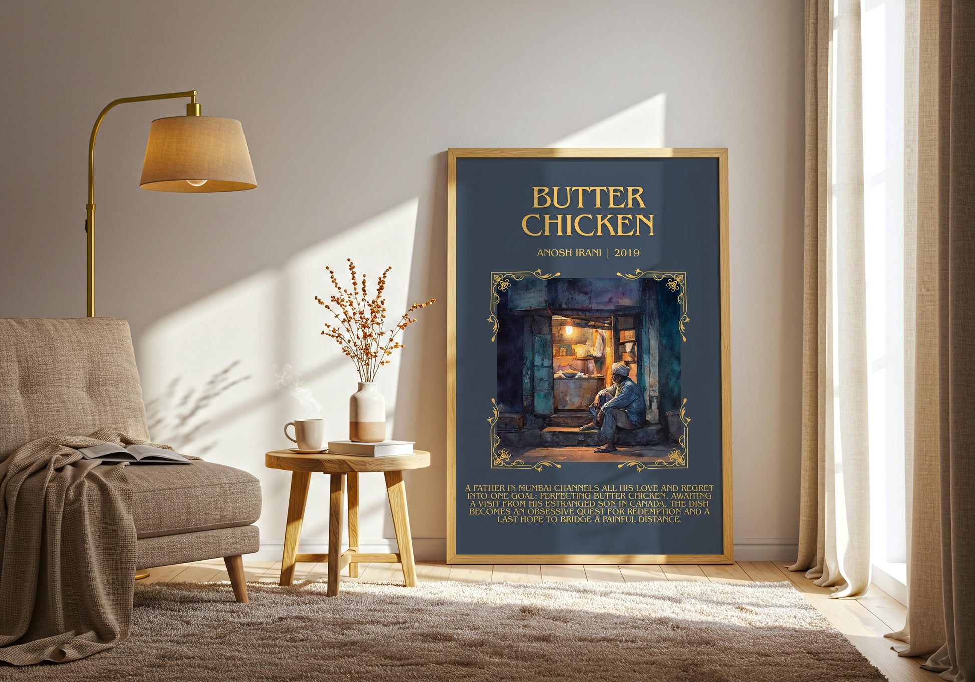 BC by Anosh Irani Descriptive Poster Print.Free Delivery Wall Art Author&Blurb Book Artwork Novel Poster
