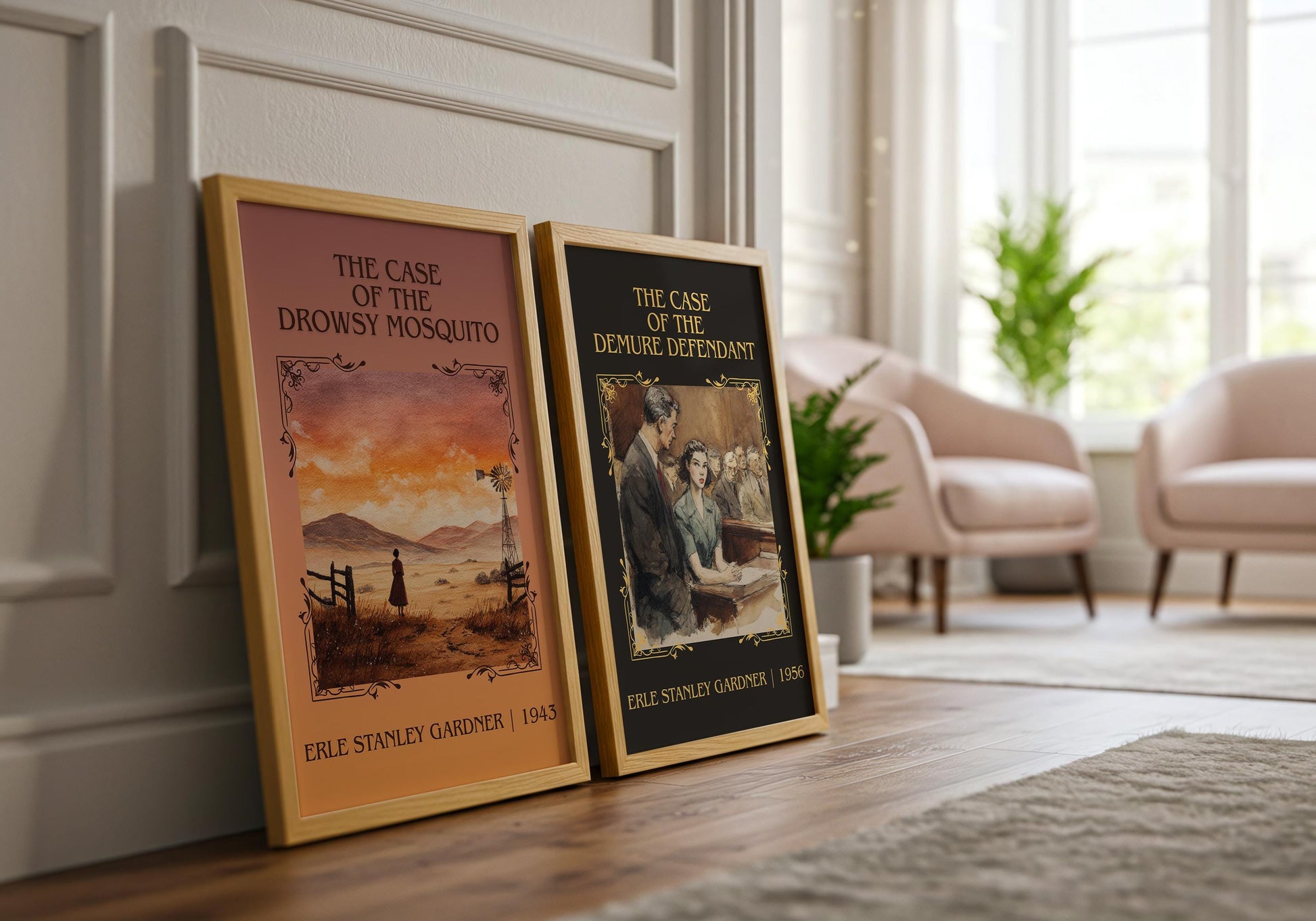 The Case Of The Drowsy Mosquito by Erle Stanley Gardner Descriptive Poster Print.Free Delivery Wall Art Author&Blurb Book Artwork Novel