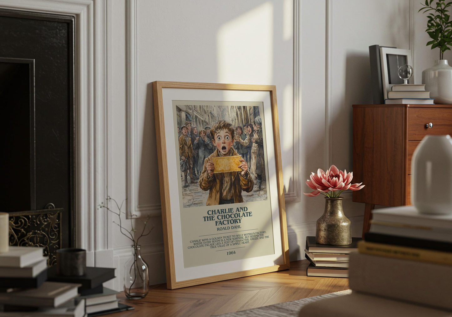 Charlie and the Chocolate Factory by Roald Dahl | Descriptive Book Poster | Modern