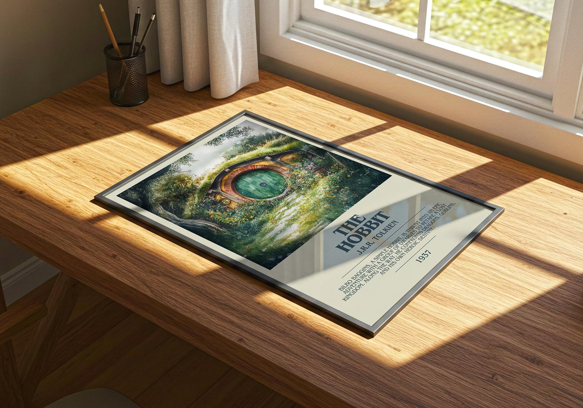 The Hobbit by J.R.R. Tolkien | Descriptive Book Poster | Modern