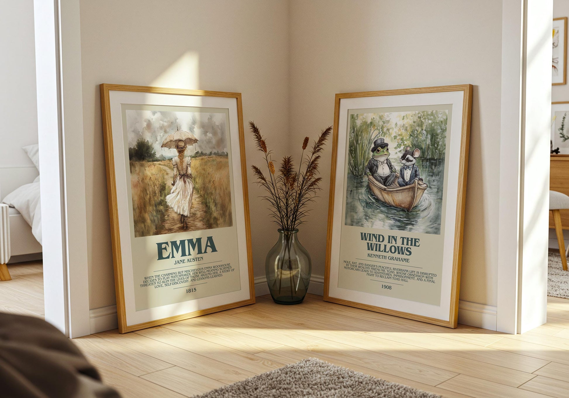 Emma by Jane Austen Descriptive Poster Print. Free Delivery Wall Art Author & Blurb Book Artwork Novel Modern Poster Gift