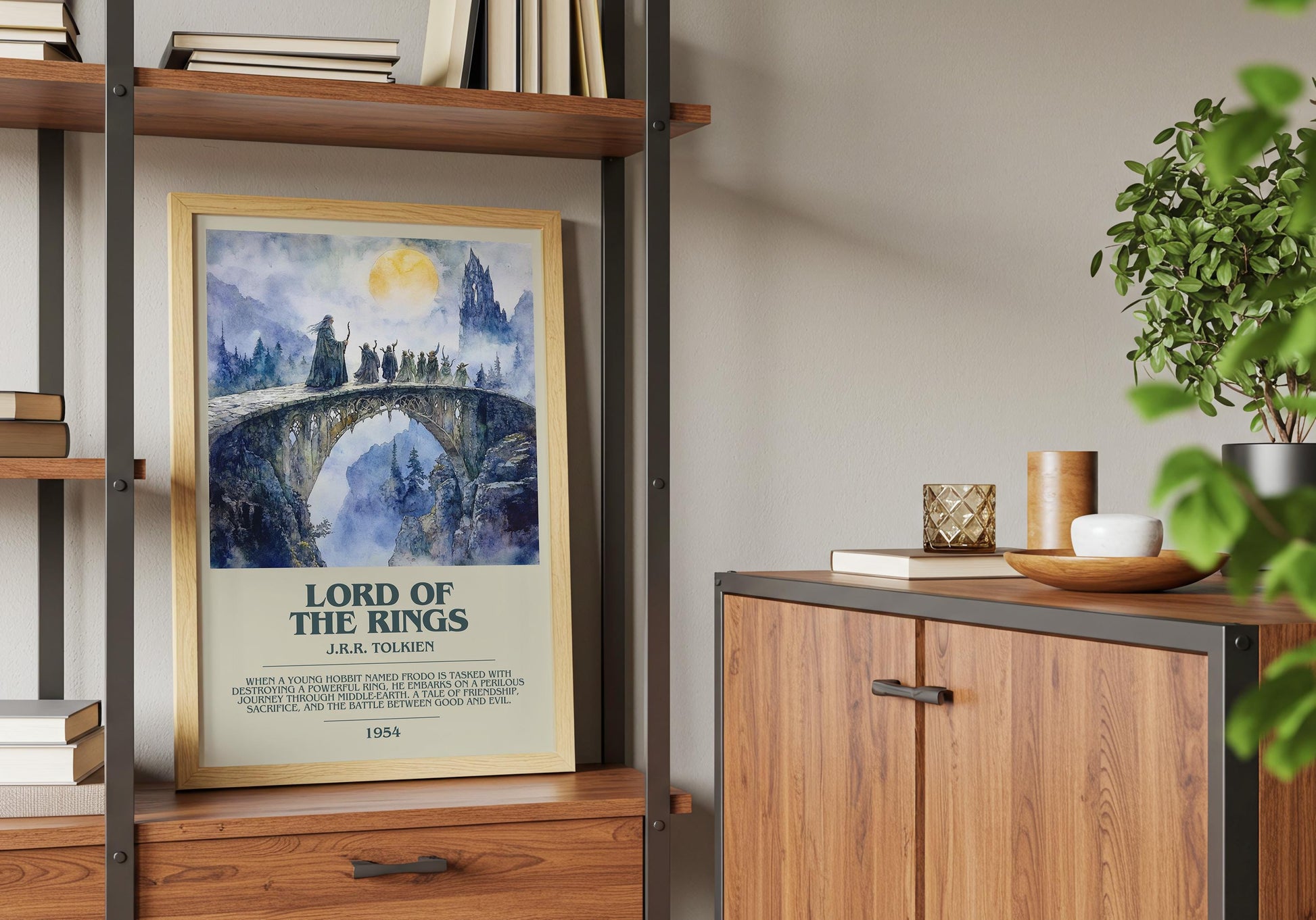 Lord Of The Rings by J.R.R. Tolkien | Descriptive Book Poster | Modern