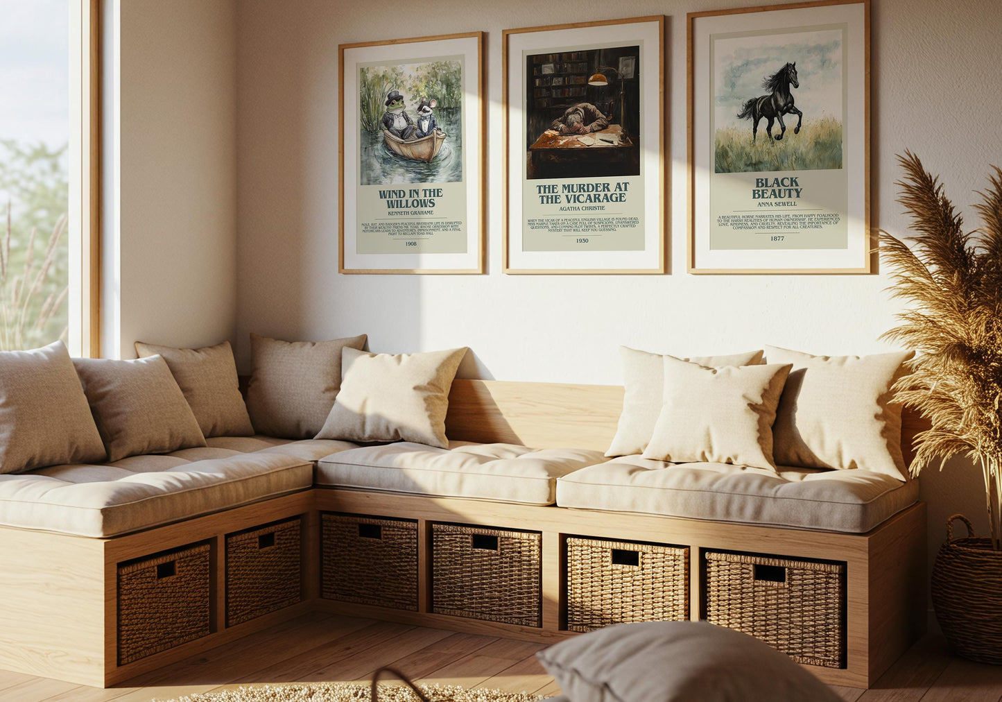 The Murder At The Vicarage by Agatha Christie Descriptive Poster Print. Free Delivery Wall Art Author & Blurb Book Artwork Novel Modern