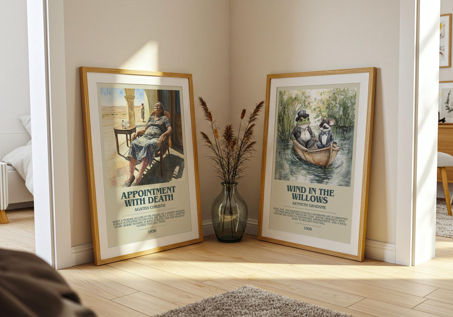 Appointment With Death by Agatha Christie Descriptive Poster Print. Free Delivery Wall Art Author & Blurb Book Artwork Novel Modern Gift