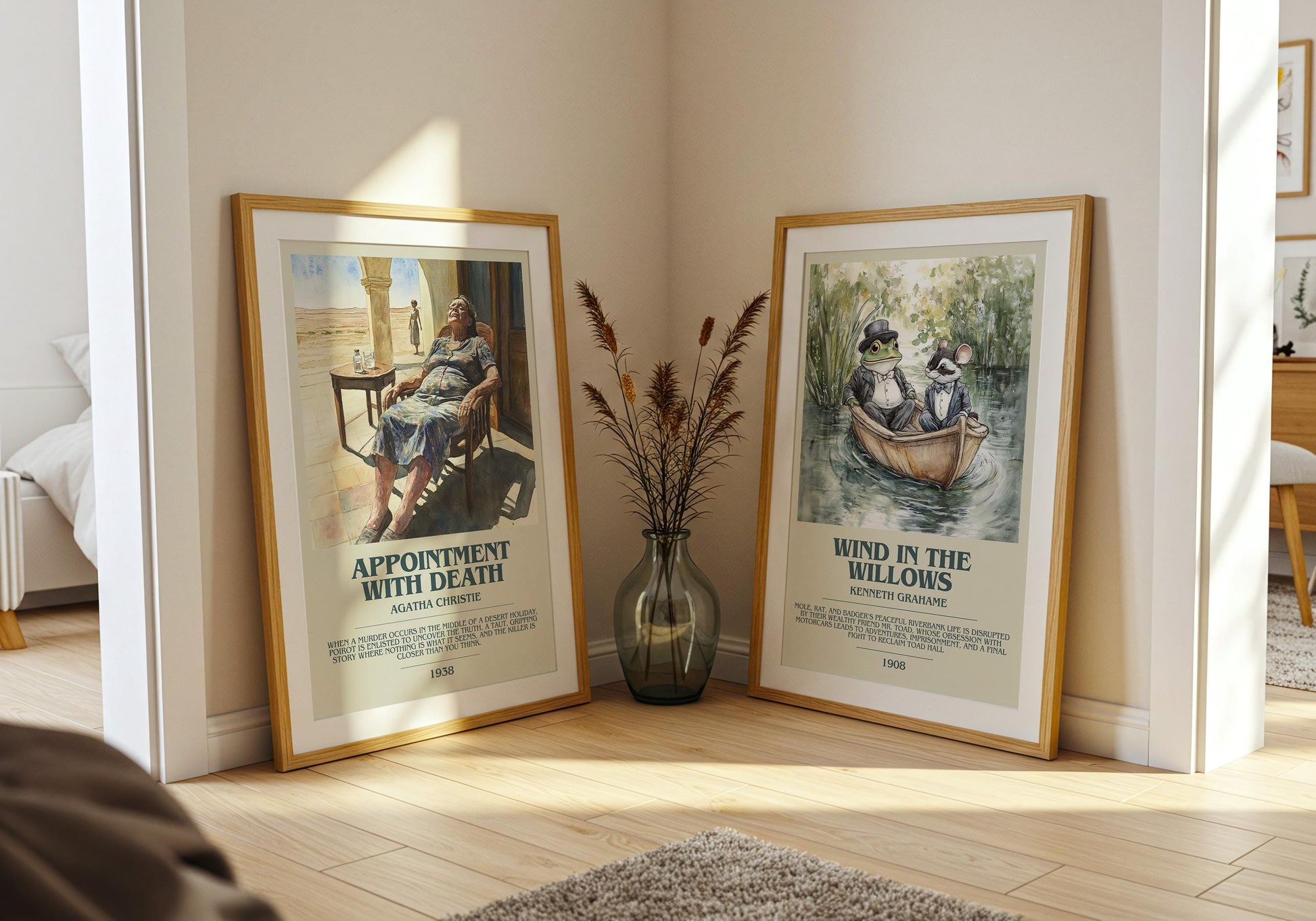 Appointment With Death by Agatha Christie Descriptive Poster Print. Free Delivery Wall Art Author & Blurb Book Artwork Novel Modern Gift