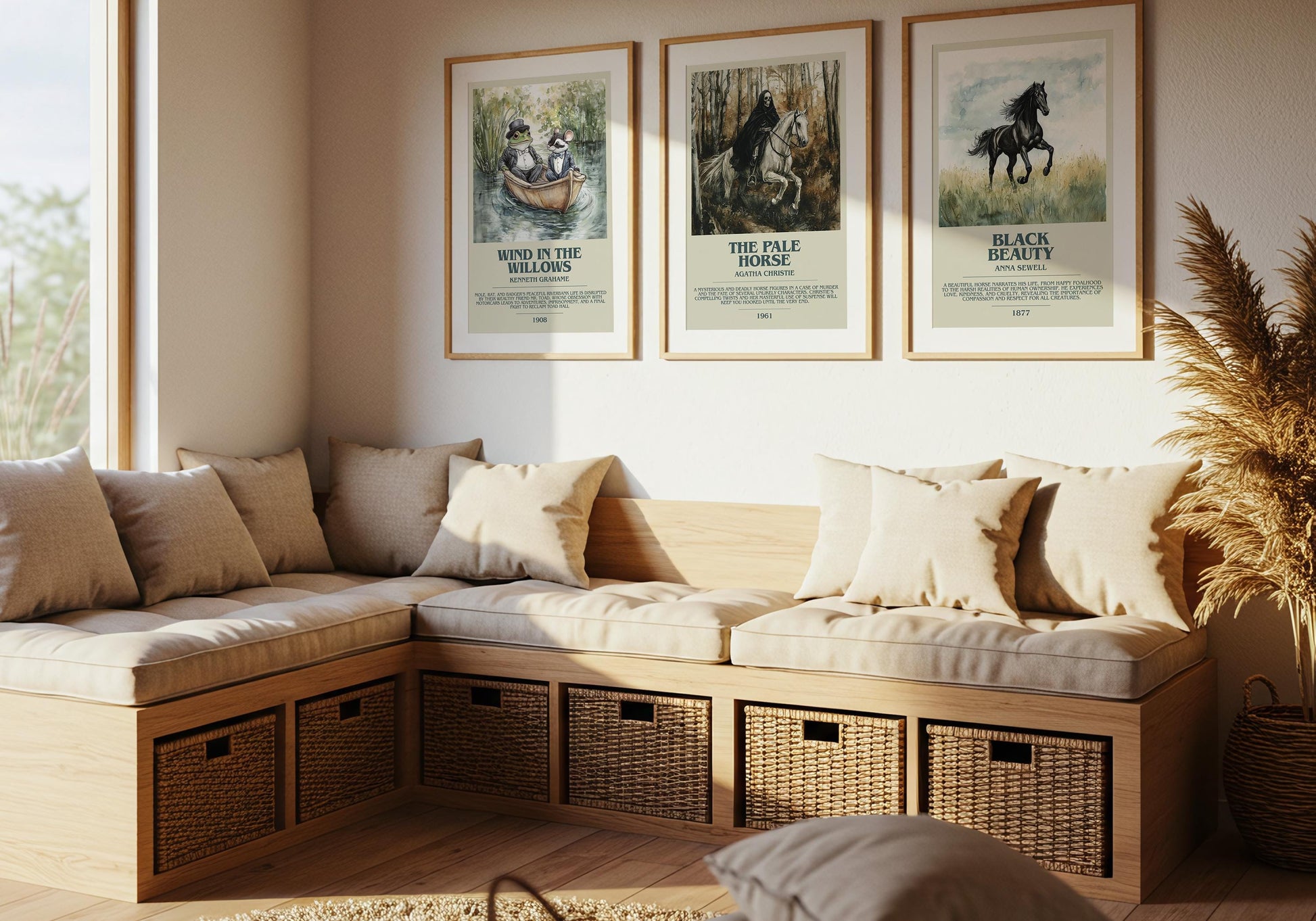 The Pale Horse by Agatha Christie Descriptive Poster Print. Free Delivery Wall Art Author & Blurb Book Artwork Novel Modern Gift