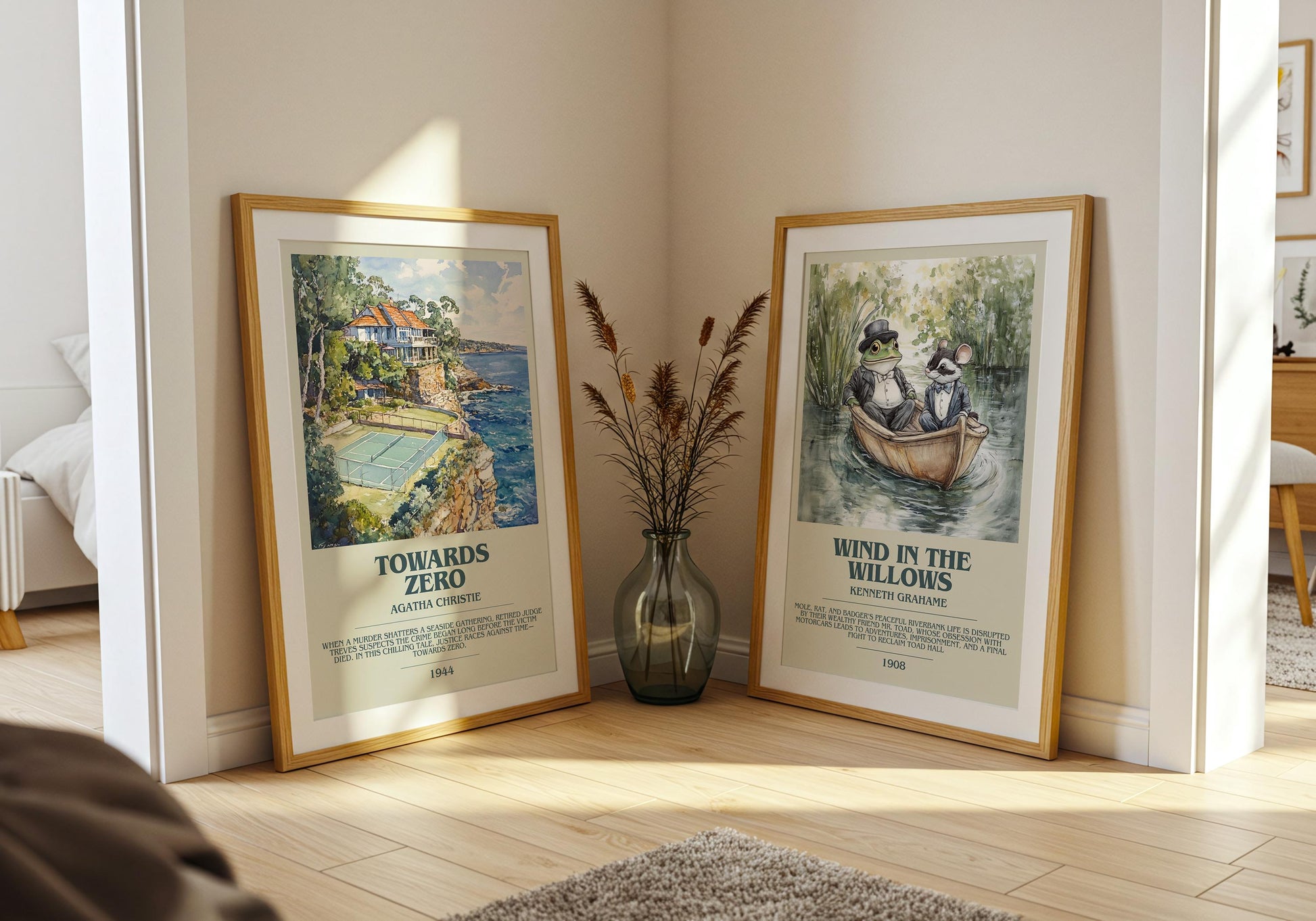 Towards Zero by Agatha Christie Descriptive Poster Print. Free Delivery Wall Art Author & Blurb Book Artwork Novel Modern Gift