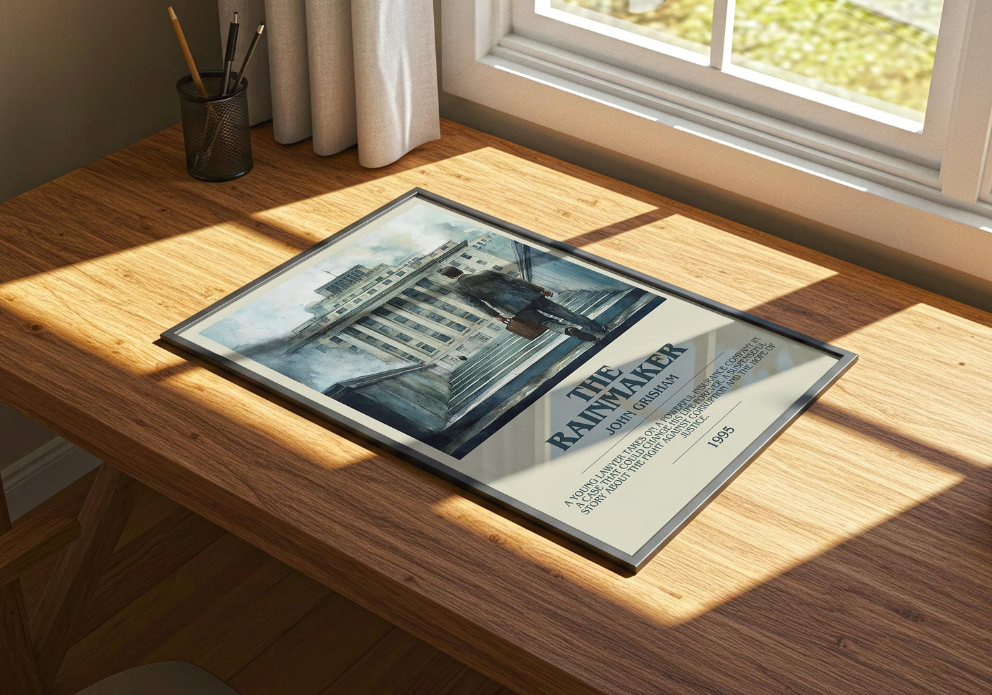 The Rainmaker by John Grisham | Descriptive Book Poster | Modern