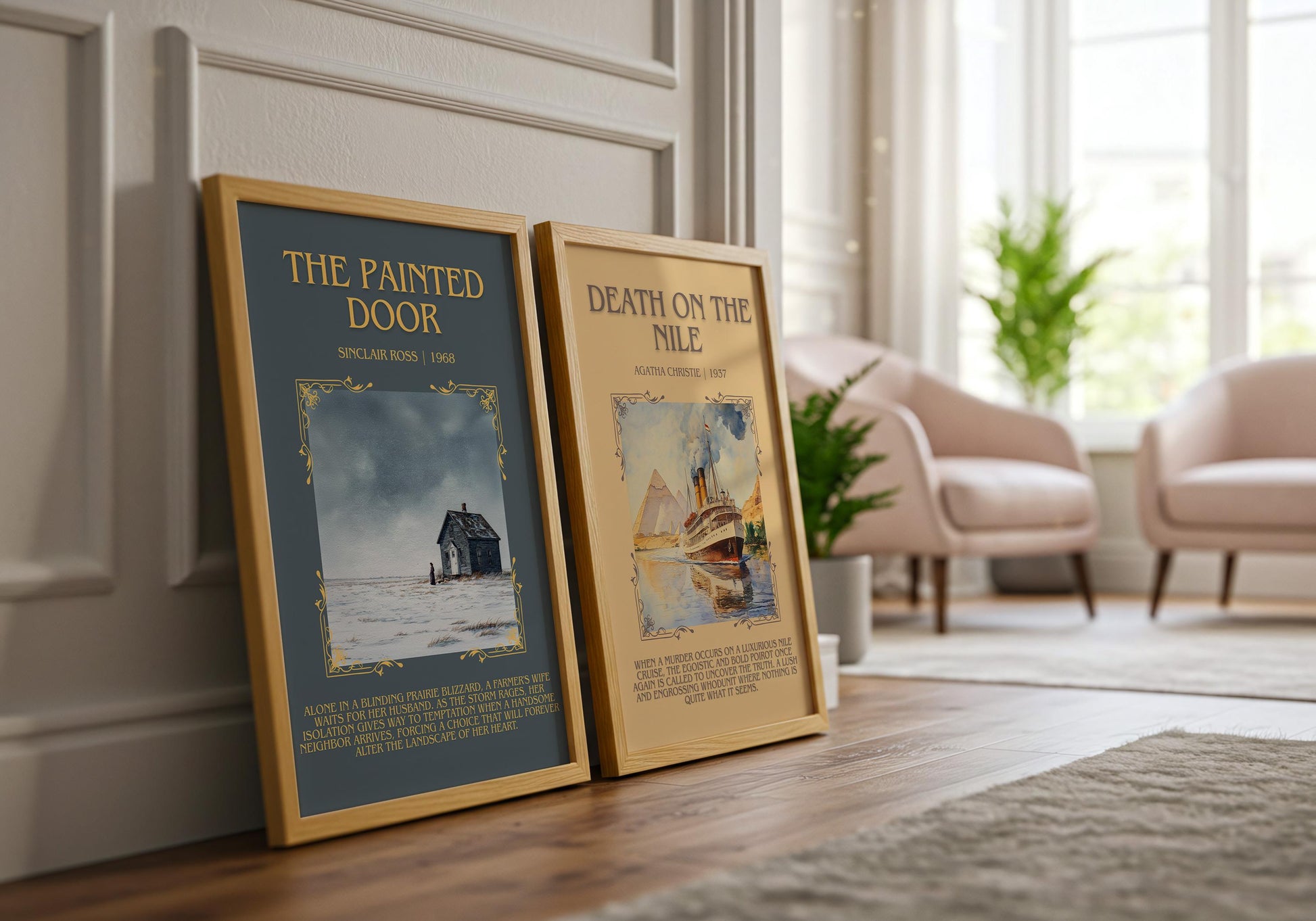 The Painted Door by Sinclair Ross Descriptive Poster Print.Free Delivery Wall Art Author&Blurb Book Artwork Novel Poster