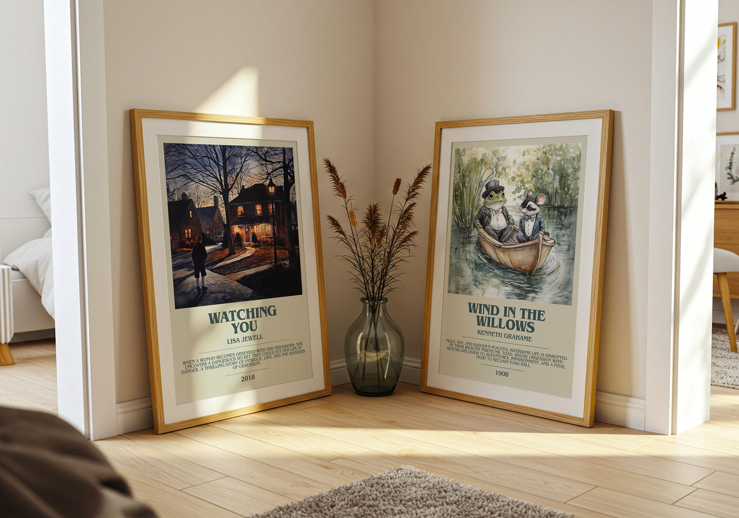 Watching You by Lisa Jewell Descriptive Poster Print. Free Delivery Wall Art Author & Blurb Book Artwork Novel Modern Gift