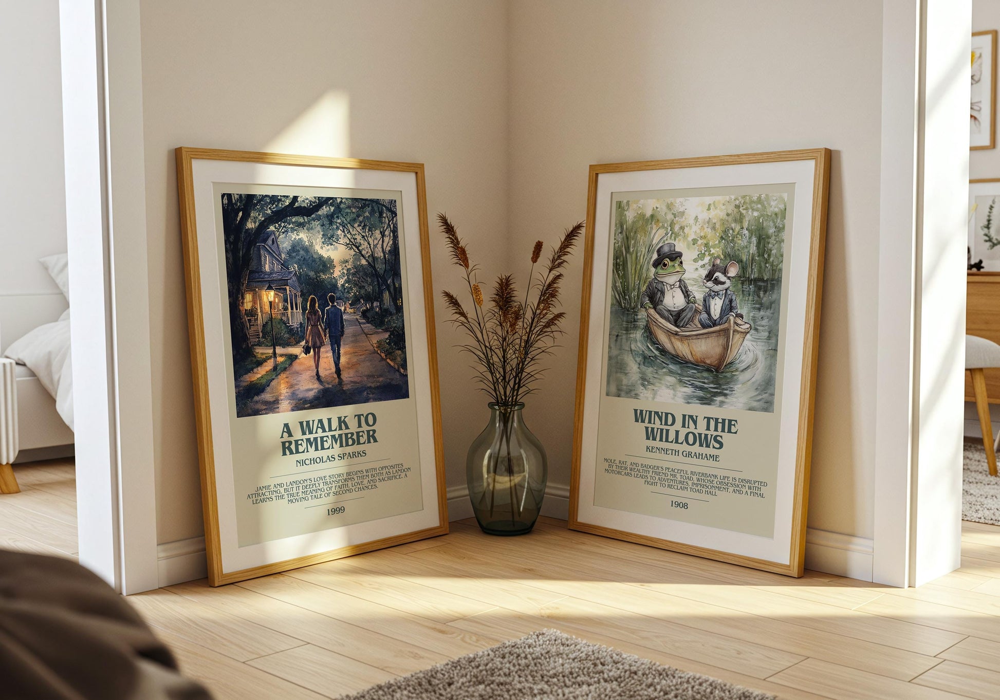 A Walk To Remember by Nicholas Sparks Descriptive Poster Print. Free Delivery Wall Art Author & Blurb Book Artwork Novel Modern Gift