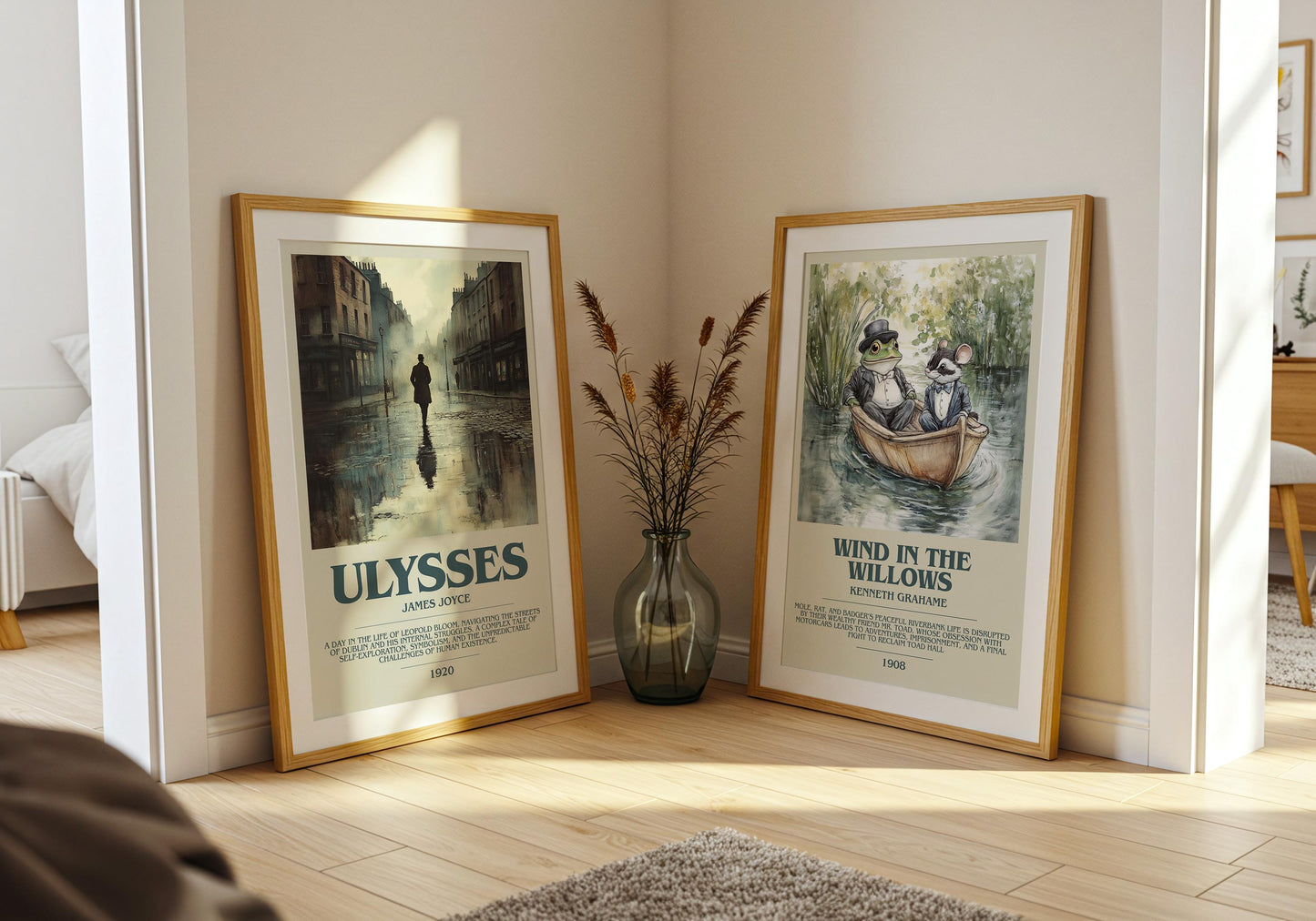 Ulysses by James Joyce Descriptive Poster Print. Free Delivery Wall Art Author & Blurb Book Artwork Novel Modern Gift