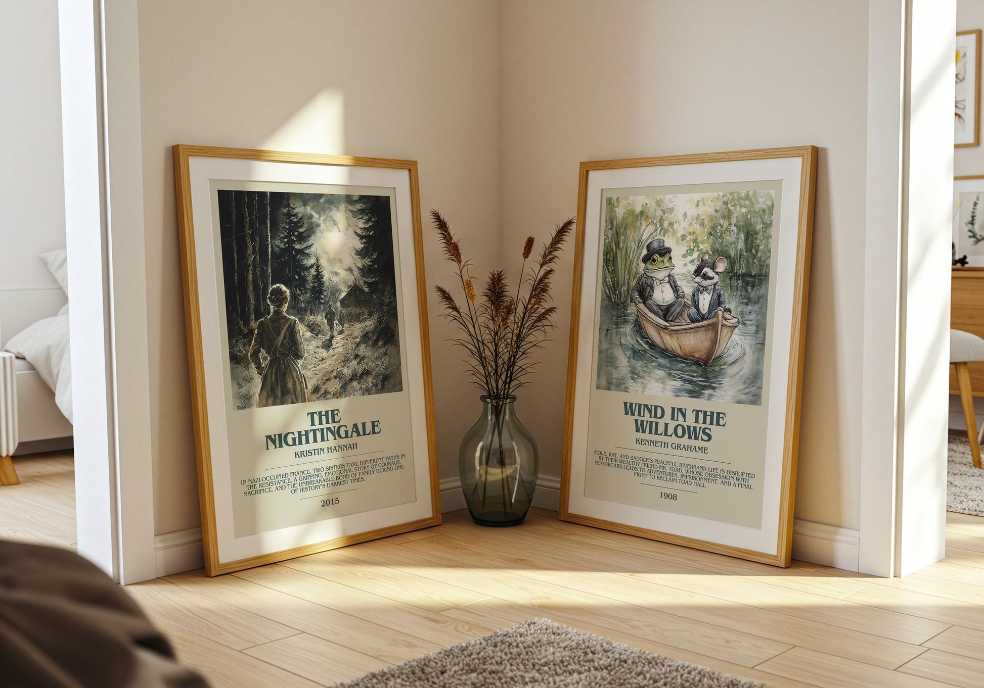 The Nightingale by Kristin Hannah Descriptive Poster Print. Free Delivery Wall Art Author & Blurb Book Artwork Novel Modern Gift