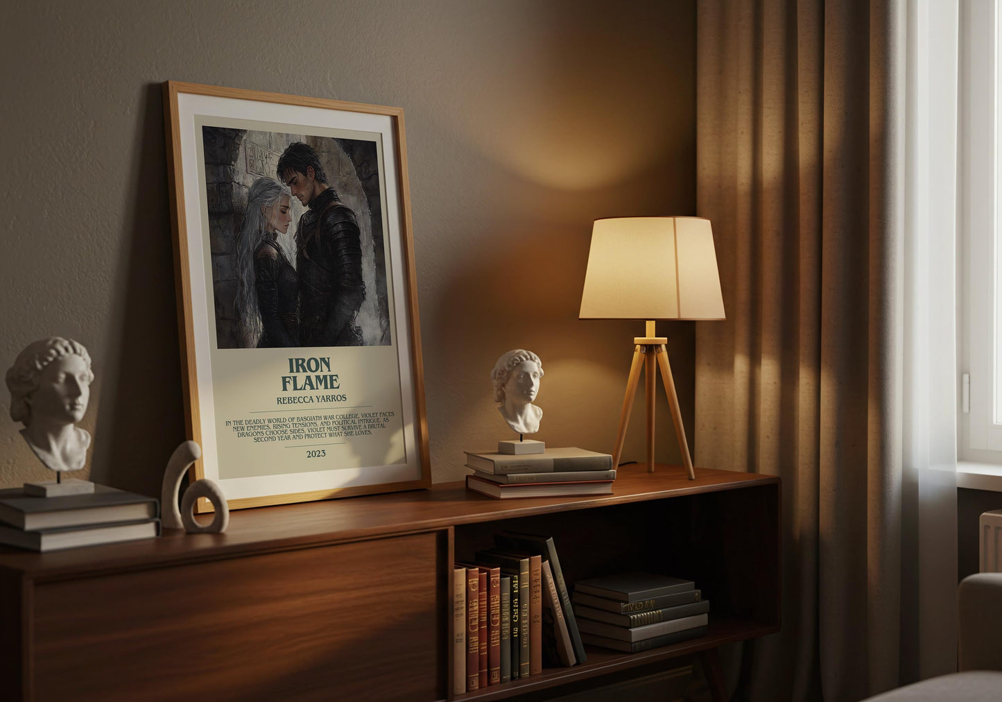 Iron Flame by Rebecca Yarros | Descriptive Book Poster | Modern