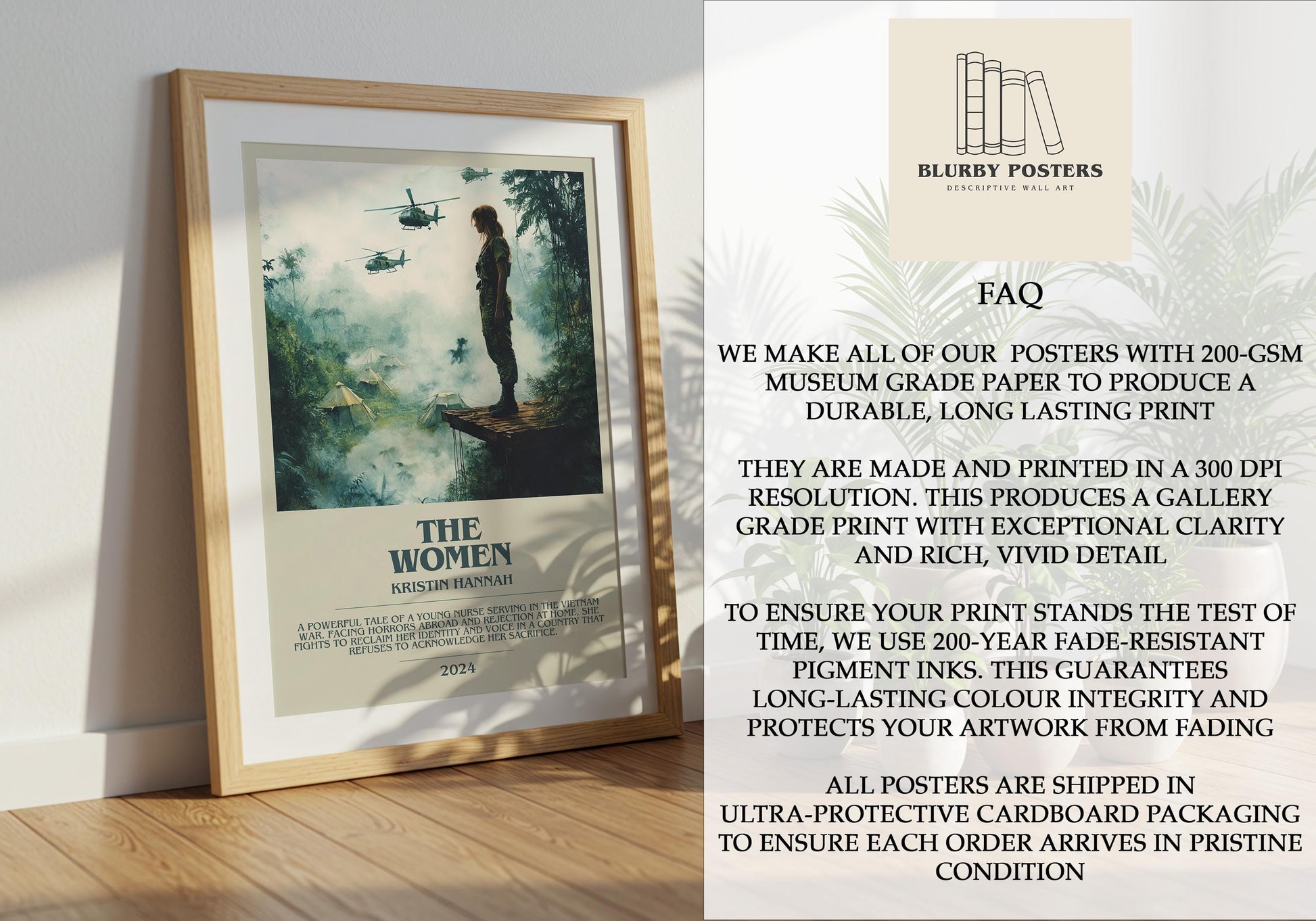 The Women by Kirstin Hannah | Descriptive Book Poster | Modern