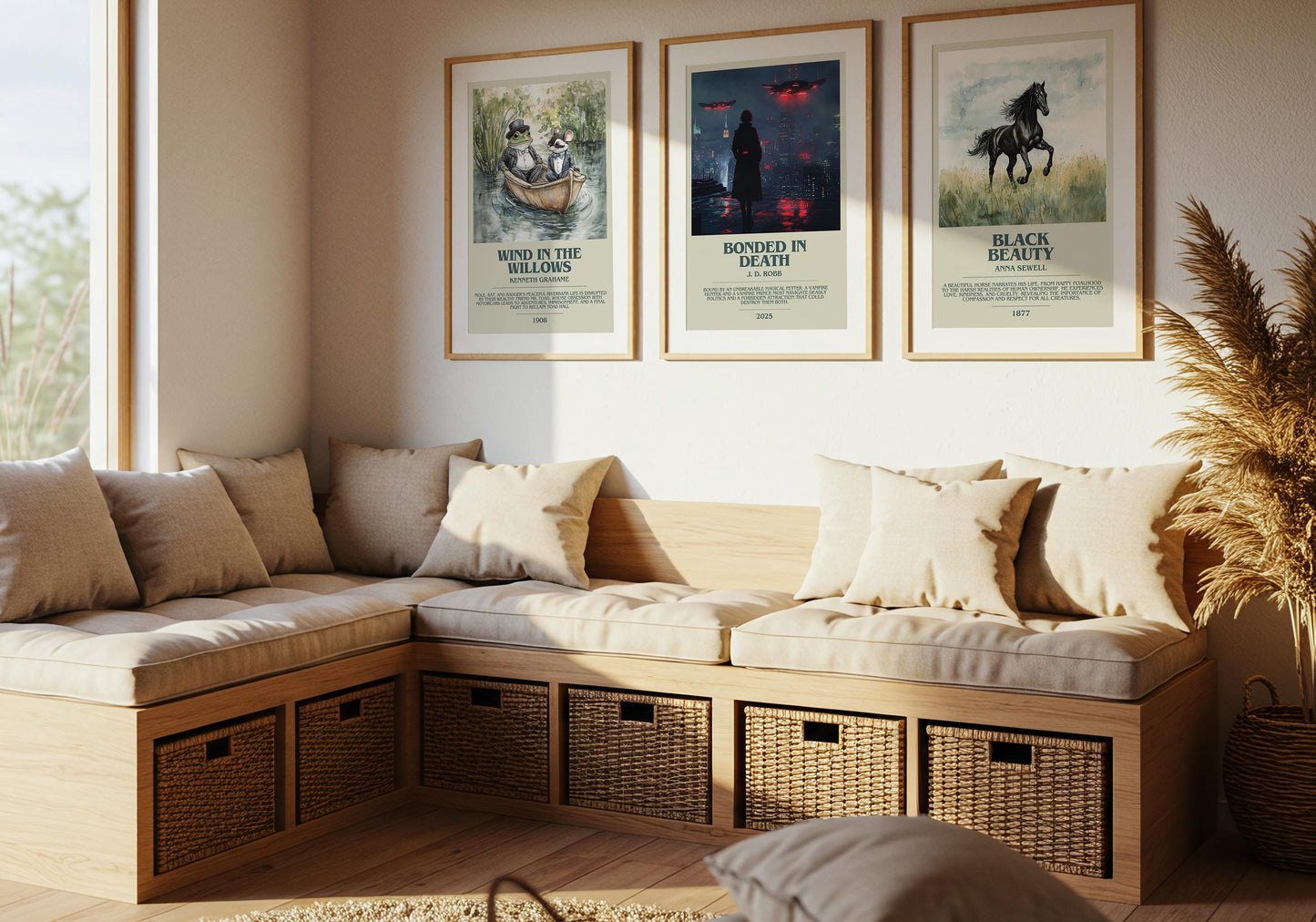 Bonded In Death by J.D. Robb Descriptive Poster Print. Free Delivery Wall Art Author & Blurb Book Artwork Novel Modern Gift