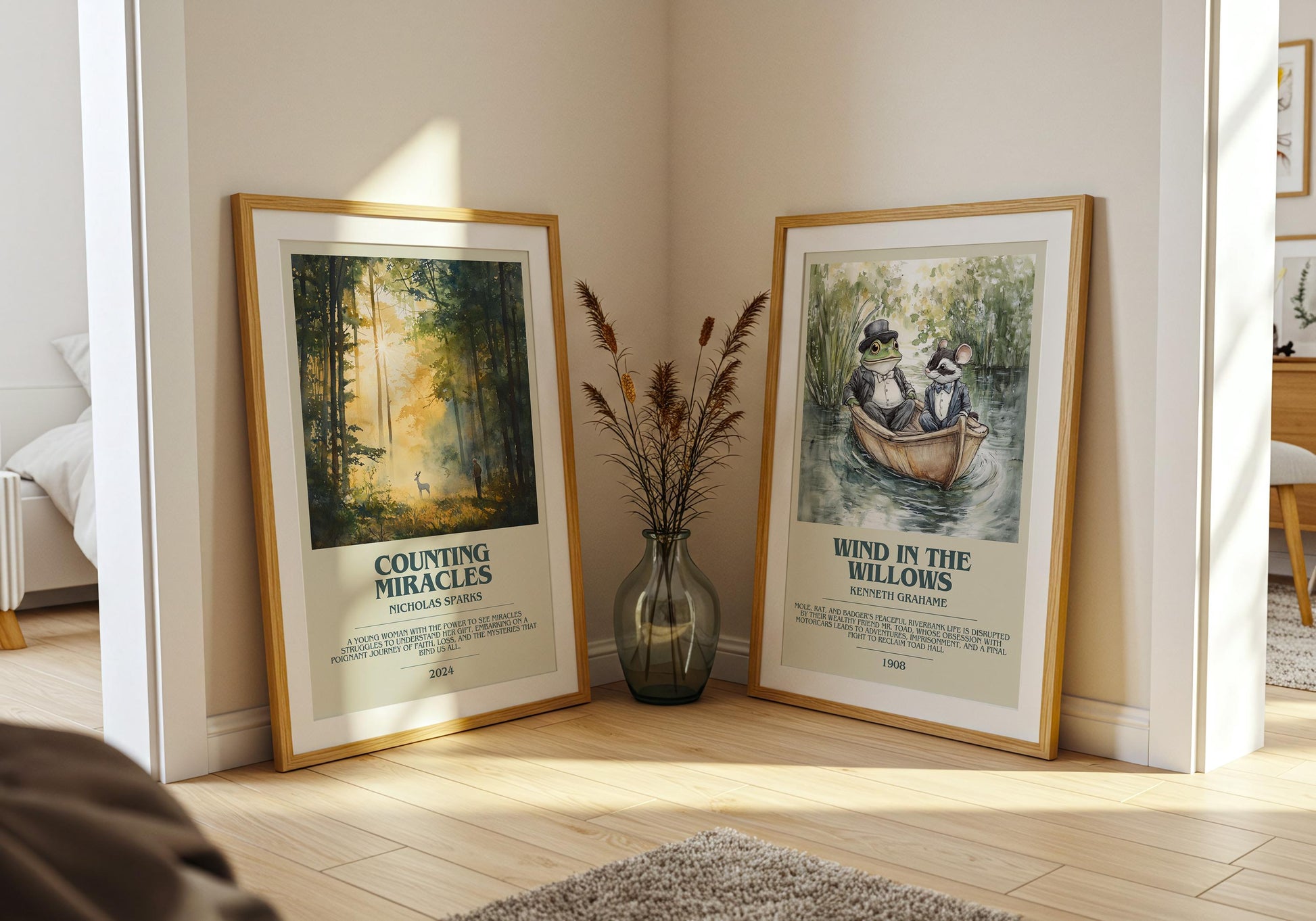 Counting Miracles by Nicholas Sparks Descriptive Poster Print. Free Delivery Wall Art Author & Blurb Book Artwork Novel Modern Gift