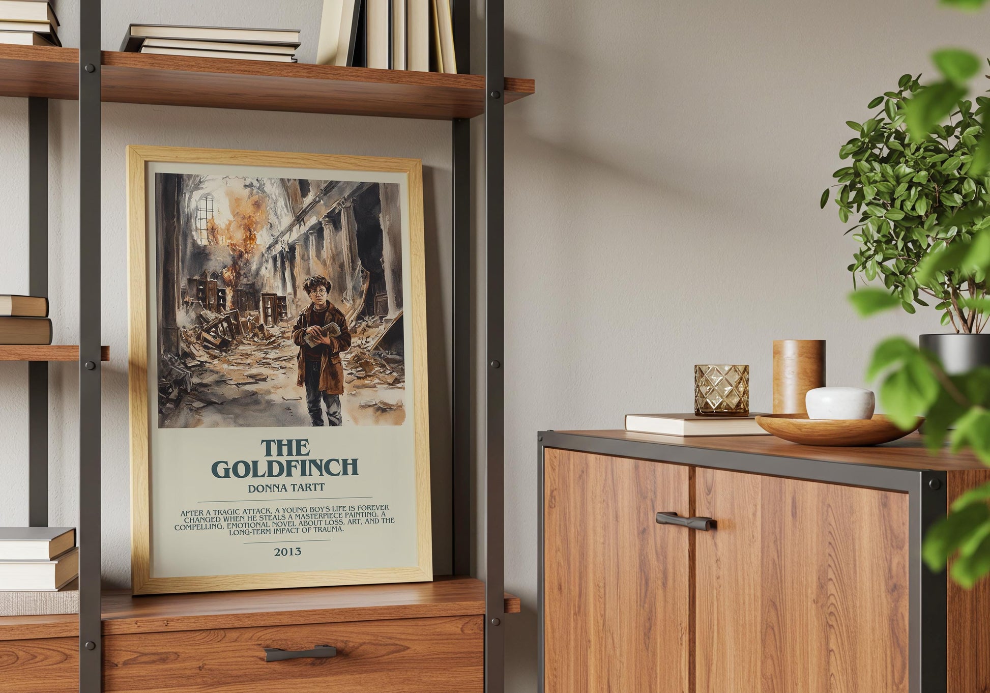 The Goldfinch by Donna Tartt | Descriptive Book Poster | Modern