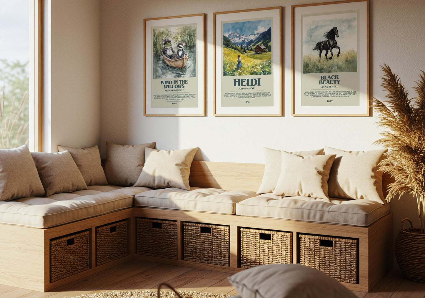 Heidi by Johanna Spyri Descriptive Poster Print. Free Delivery Wall Art Author & Blurb Book Artwork Novel Modern Gift