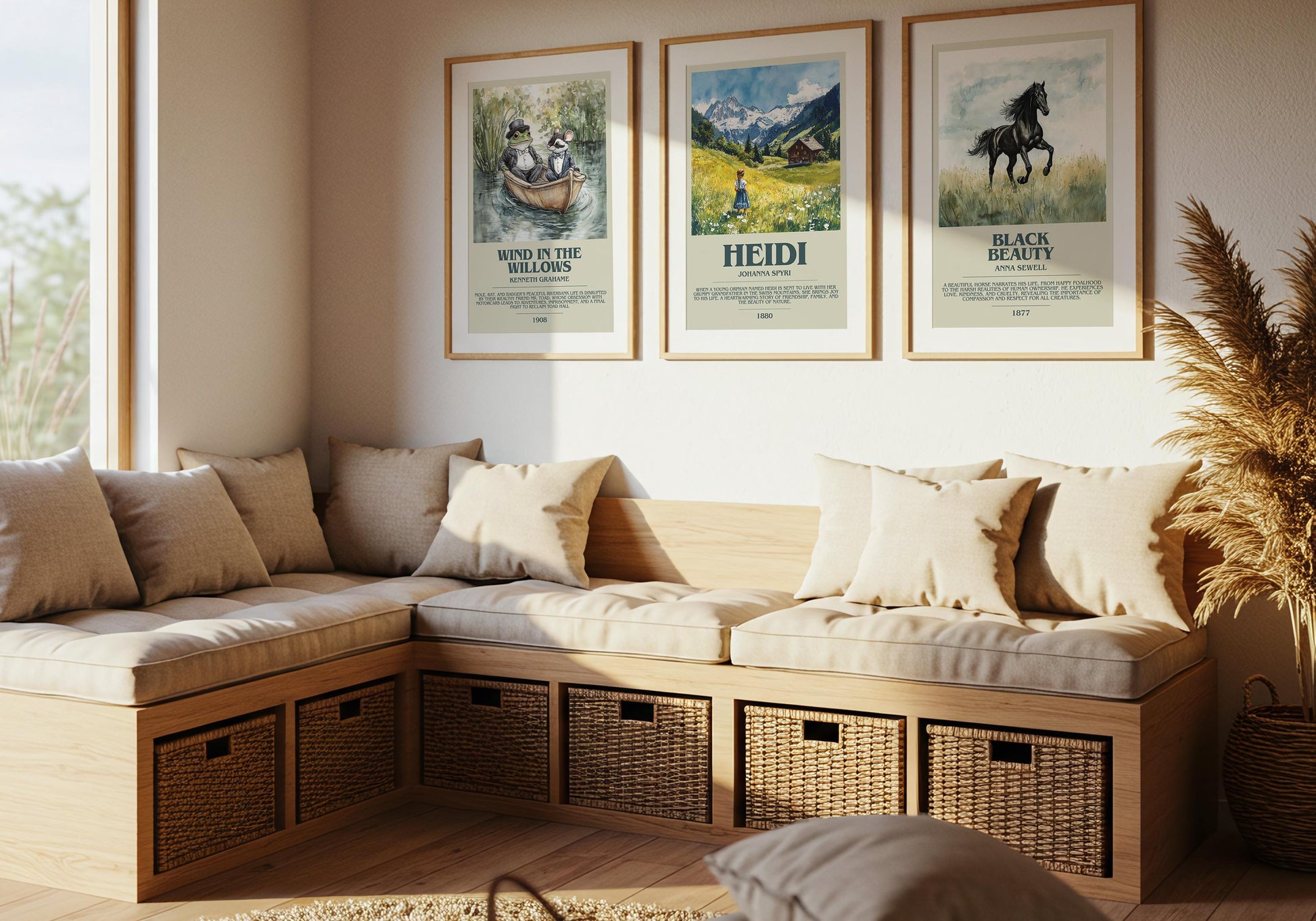 Heidi by Johanna Spyri Descriptive Poster Print. Free Delivery Wall Art Author & Blurb Book Artwork Novel Modern Gift