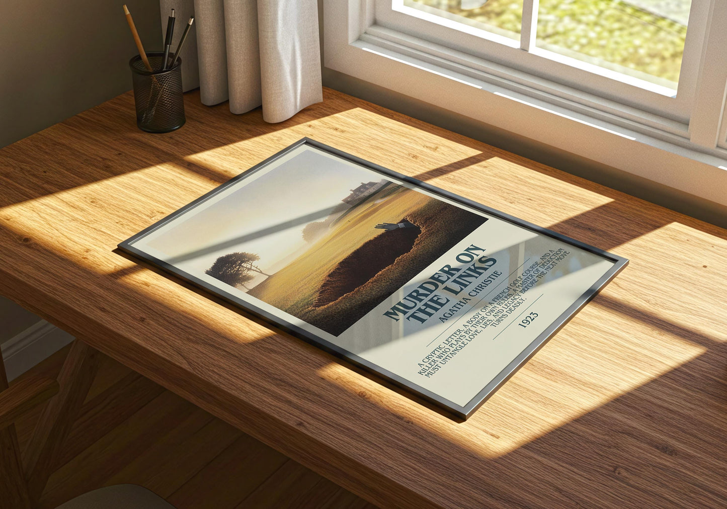 Murder On The Links by Agatha Christie | Descriptive Book Poster | Modern