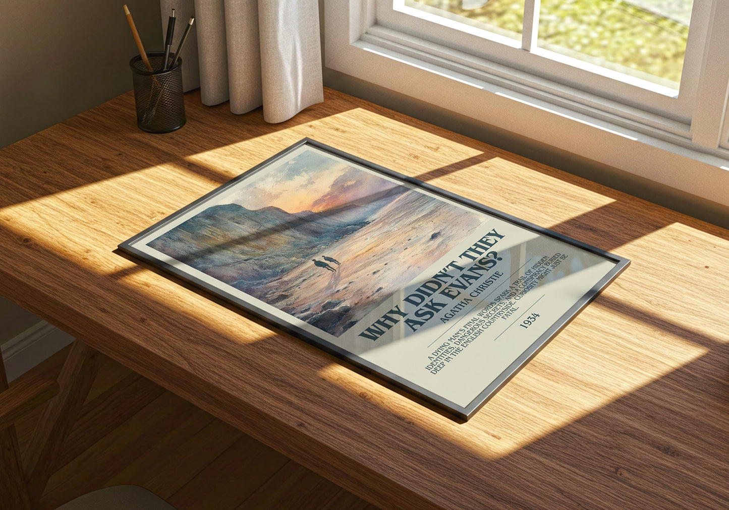 Why Didn't They Ask Evans? by Agatha Christie | Descriptive Book Poster | Modern