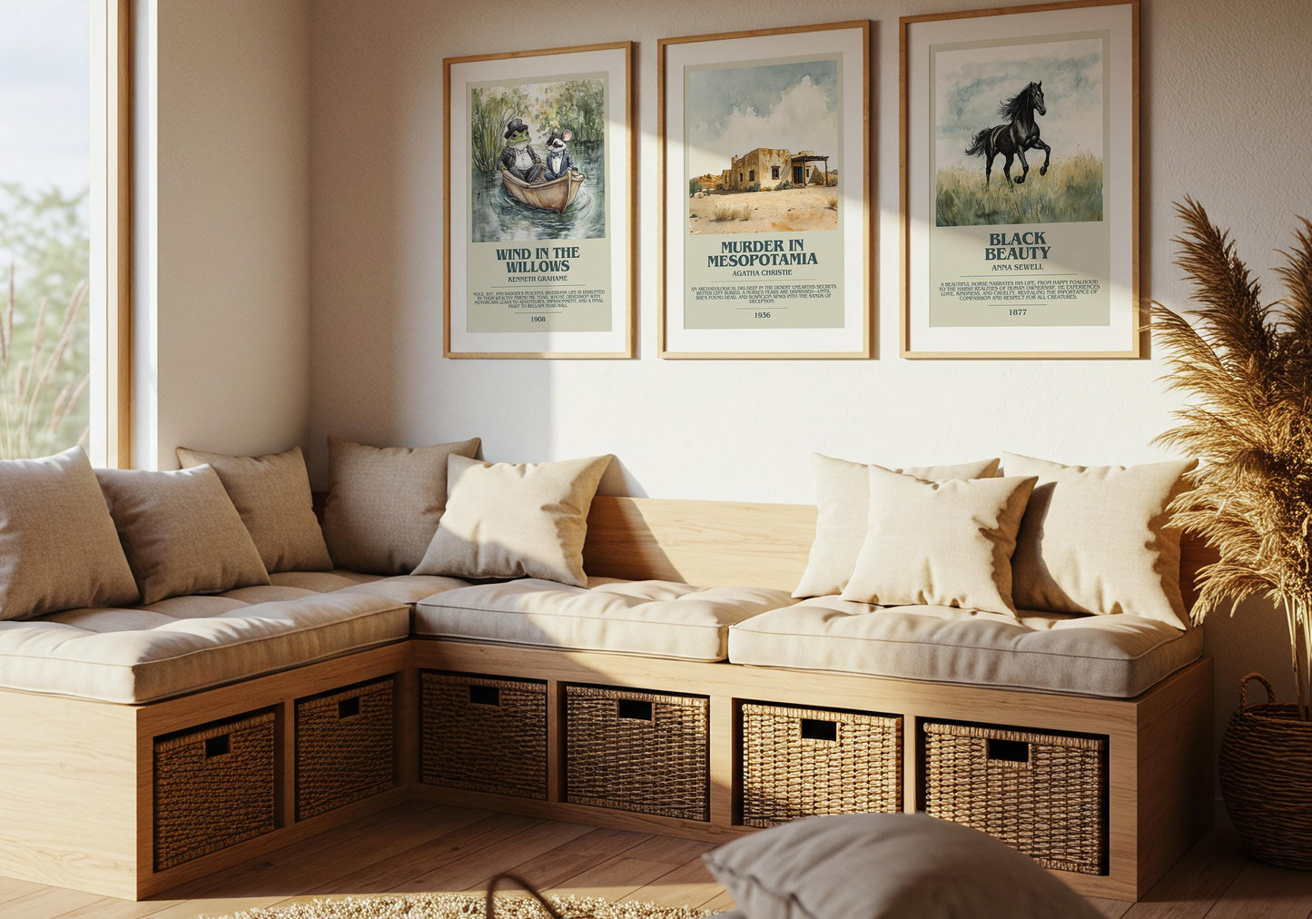 Muder In Mesopotamia by Agatha Christie | Descriptive Book Poster | Modern