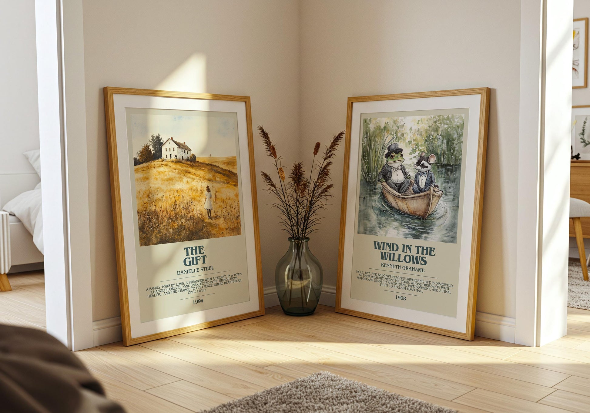 The Gift by Danielle Steel Descriptive Poster Print. Free Delivery Wall Art Author & Blurb Book Artwork Novel Modern Gift