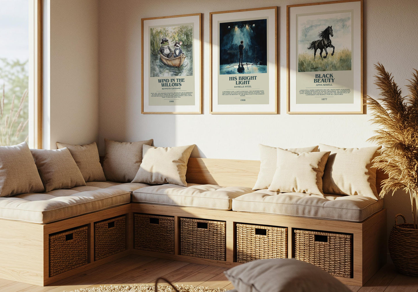 His Bright Light by Danielle Steel Descriptive Poster Print. Free Delivery Wall Art Author & Blurb Book Artwork Novel Modern Gift