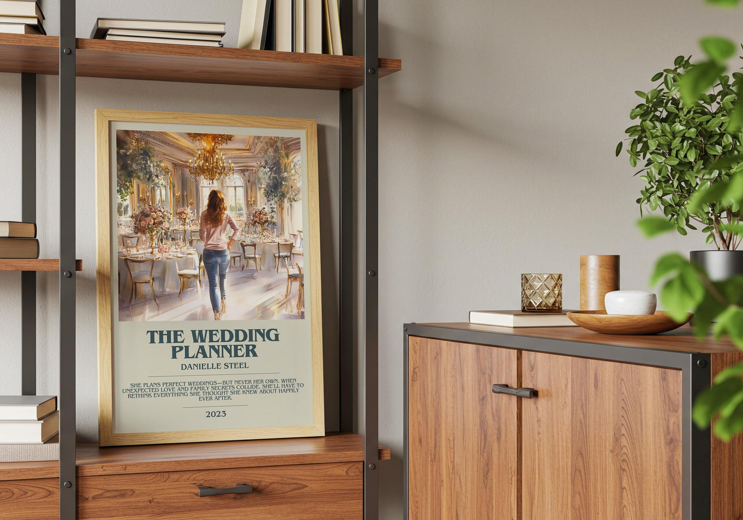 The Wedding Planner by Danielle Steel Descriptive Poster Print. Free Delivery Wall Art Author & Blurb Book Artwork Novel Modern Gift