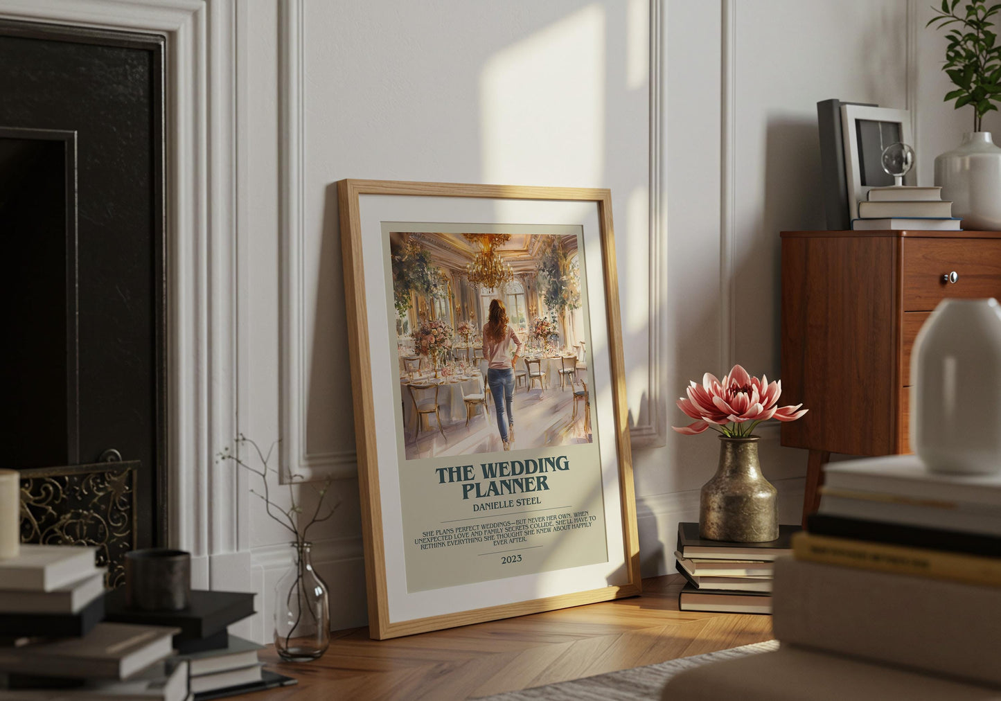 The Wedding Planner by Danielle Steel Descriptive Poster Print. Free Delivery Wall Art Author & Blurb Book Artwork Novel Modern Gift