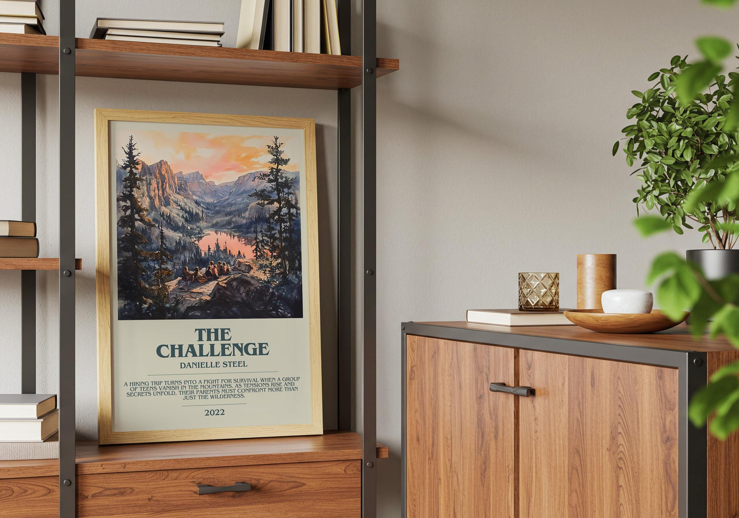 The Challenge by Danielle Steel Descriptive Poster Print. Free Delivery Wall Art Author & Blurb Book Artwork Novel Modern Gift