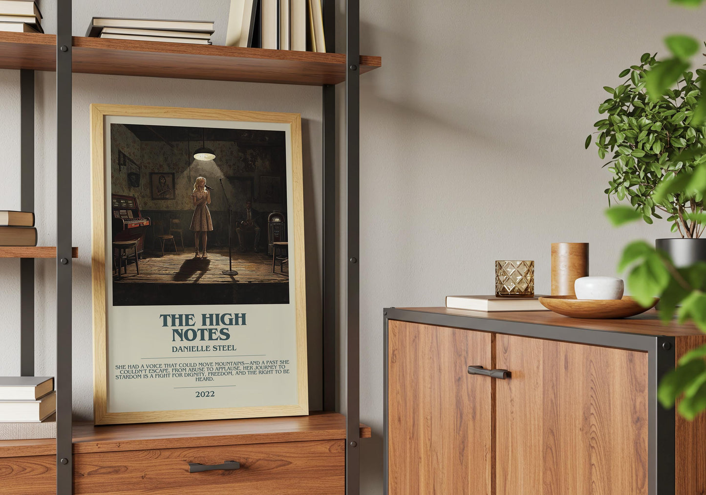 The High Notes by Danielle Steel Descriptive Poster Print. Free Delivery Wall Art Author & Blurb Book Artwork Novel Modern Gift