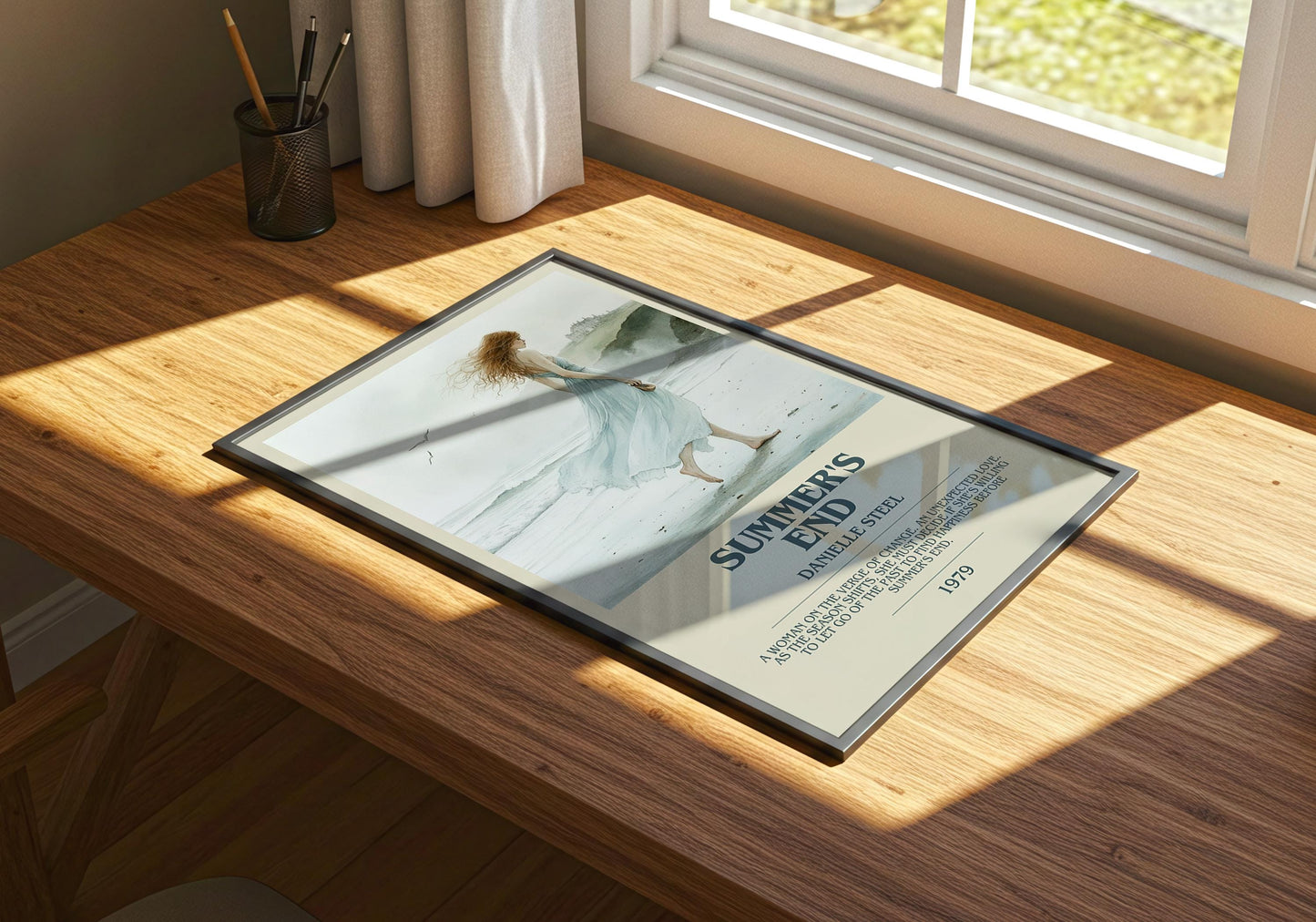 Summer's End by Danielle Steel | Descriptive Book Poster | Modern