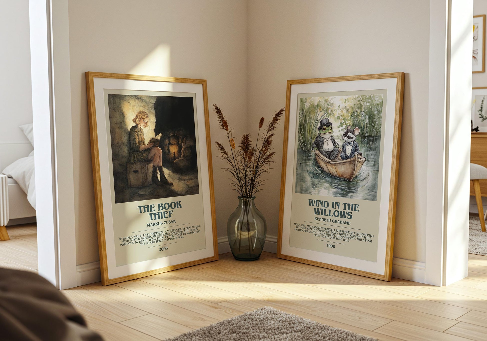 The Book Thief by Markus Zusak Descriptive Poster Print. Free Delivery Wall Art Author & Blurb Book Artwork Novel Modern Gift