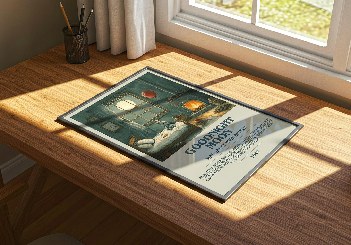 Goodnight Moon by Margaret Wise Brown | Descriptive Book Poster | Modern