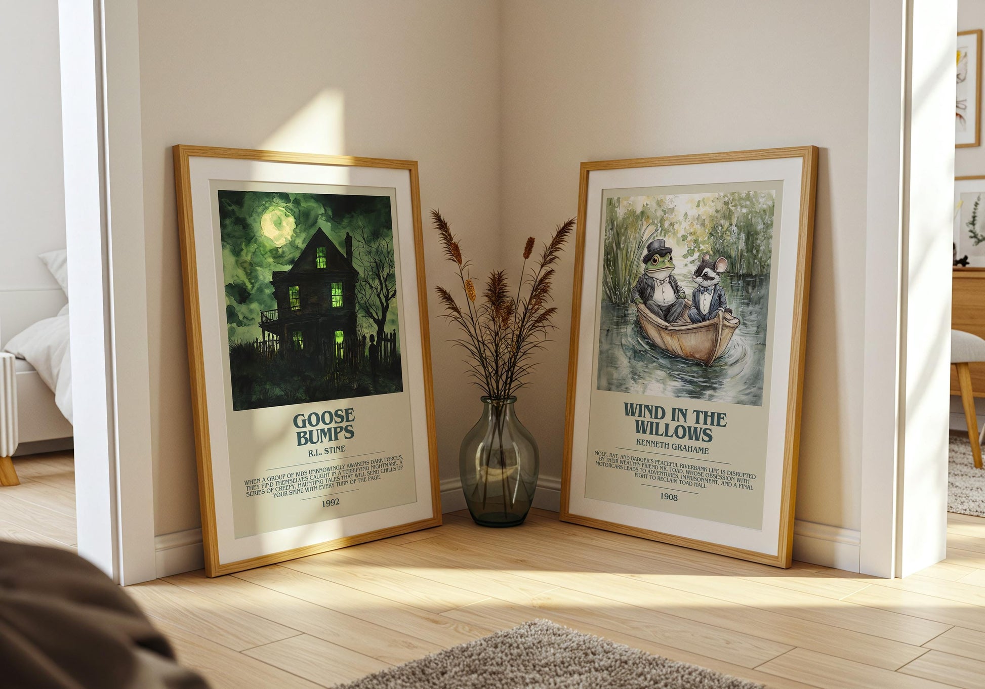 Goosebumps by R.L. Stine Descriptive Poster Print. Free Delivery Wall Art Author & Blurb Book Artwork Novel Modern Gift