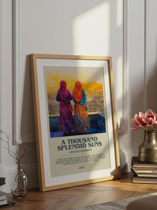 A Thousand Splendid Suns bookish poster colour and style options – Khaled Hosseini book art