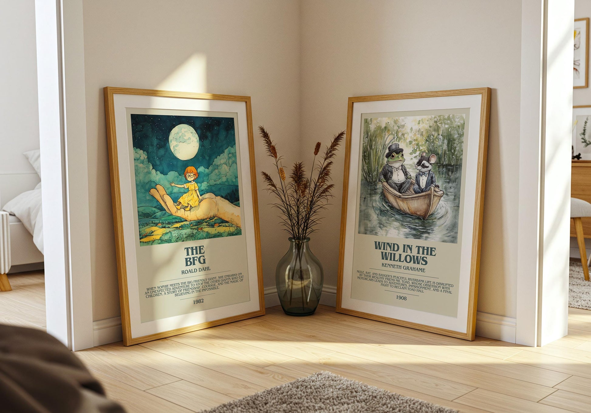The BFG by Roald Dahl Descriptive Poster Print. Free Delivery Wall Art Author & Blurb Book Artwork Novel Modern Gift