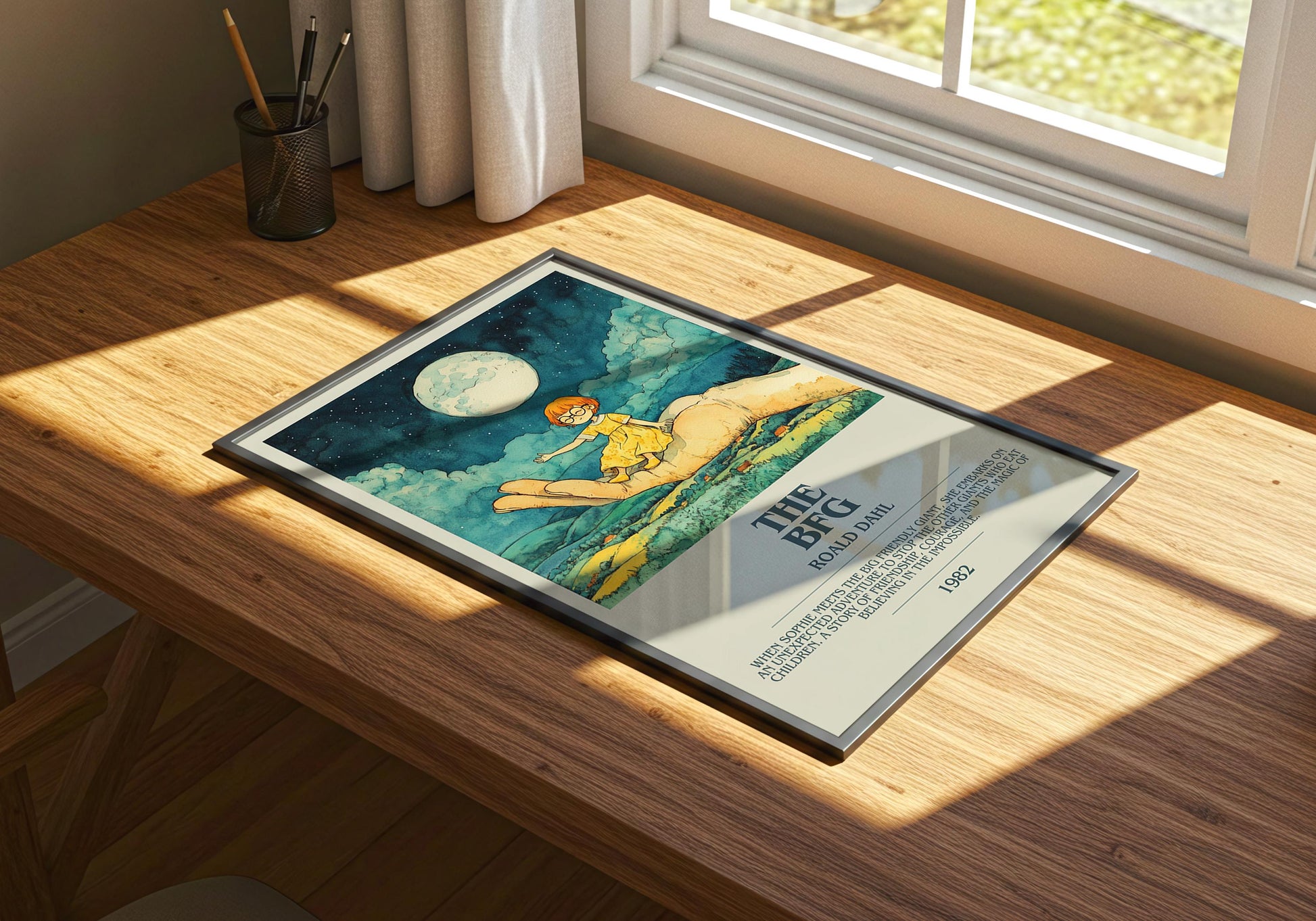 The BFG by Roald Dahl | Descriptive Book Poster | Modern