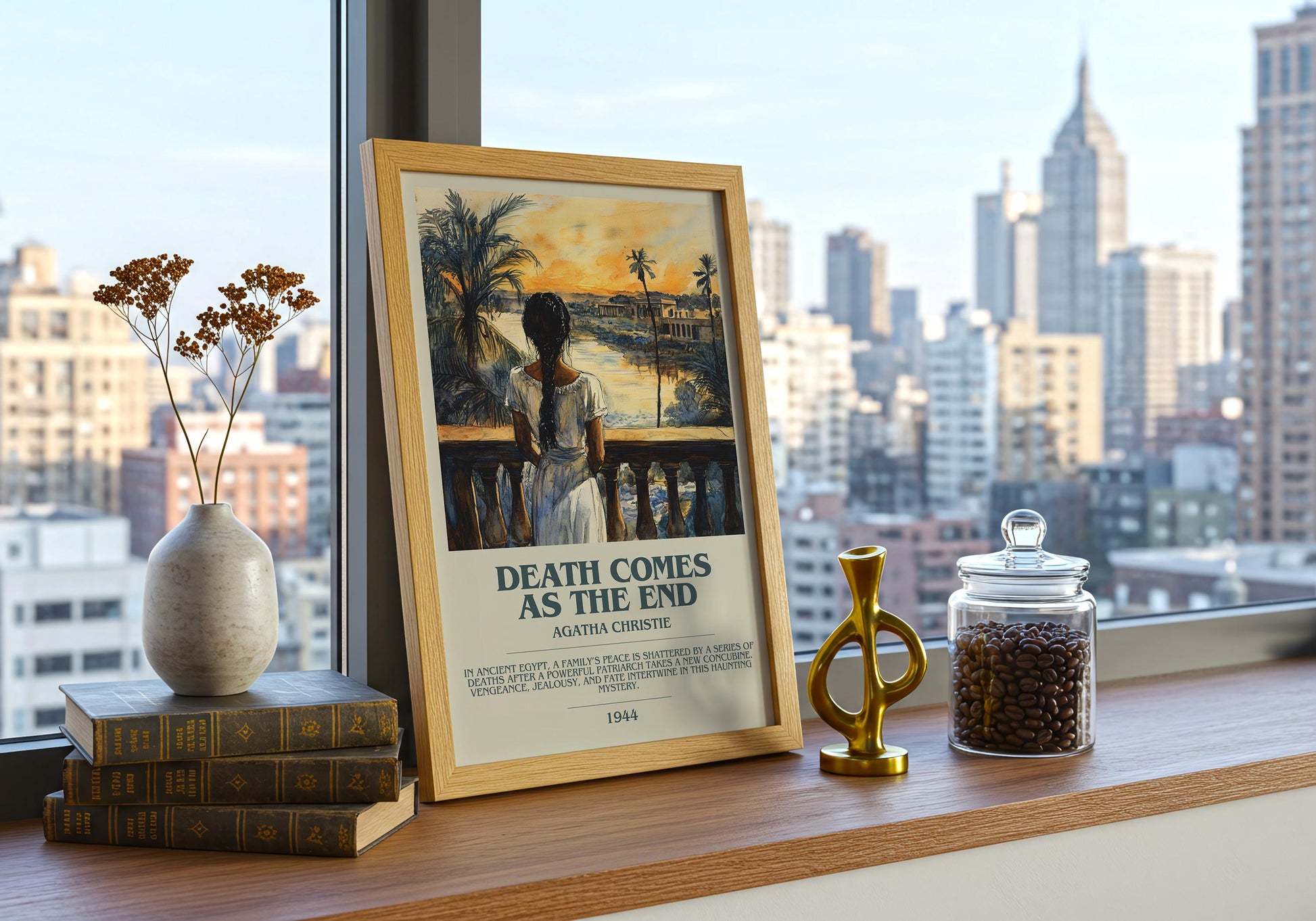 Death Comes As The End by Agatha Christie | Descriptive Book Poster | Modern