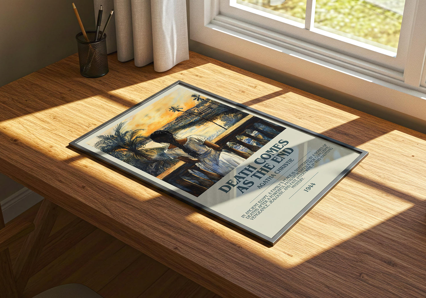 Death Comes As The End by Agatha Christie | Descriptive Book Poster | Modern