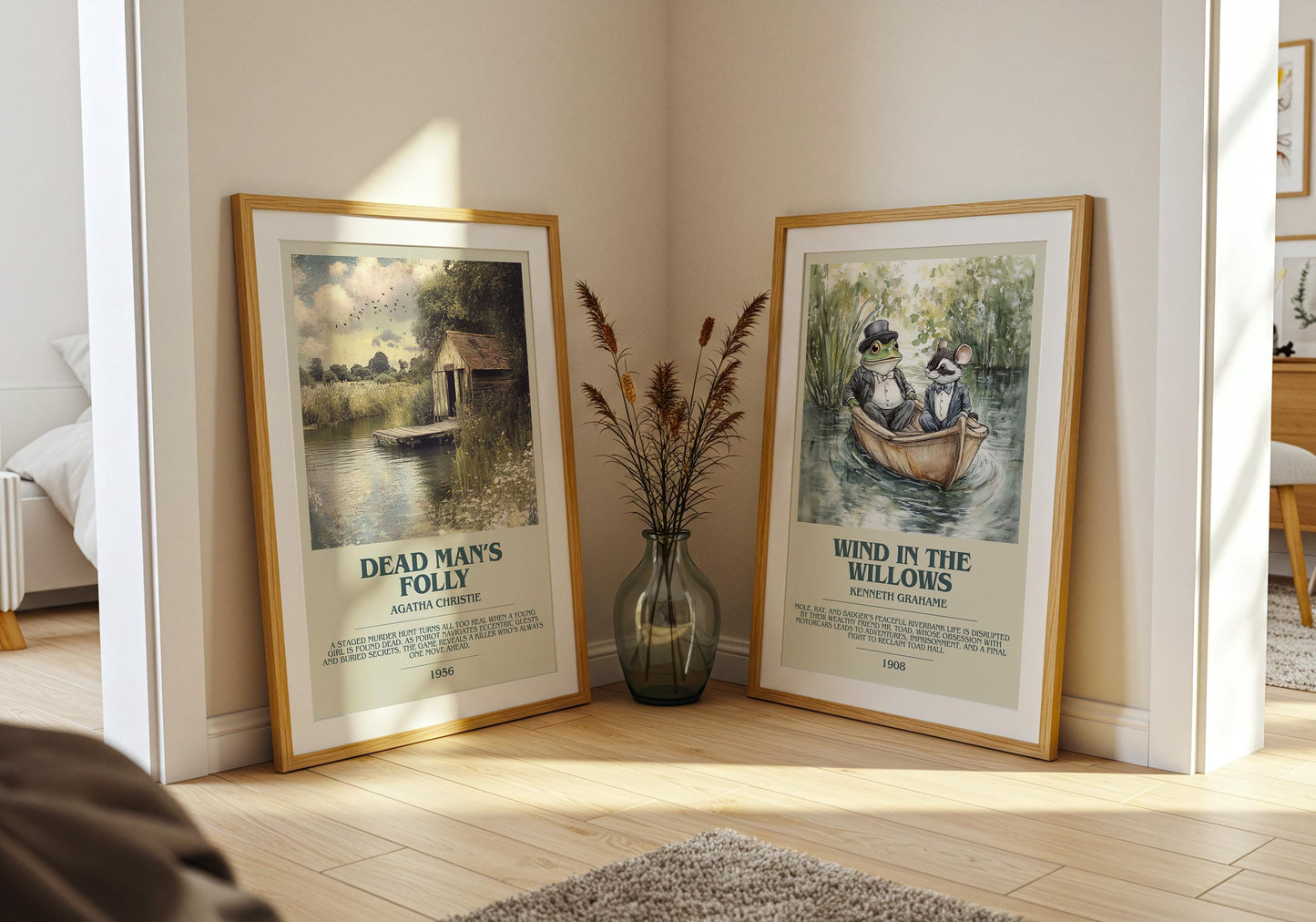 Dead Man's Folly by Agatha Christie Descriptive Poster Print. Free Delivery Wall Art Author & Blurb Book Artwork Novel Gift