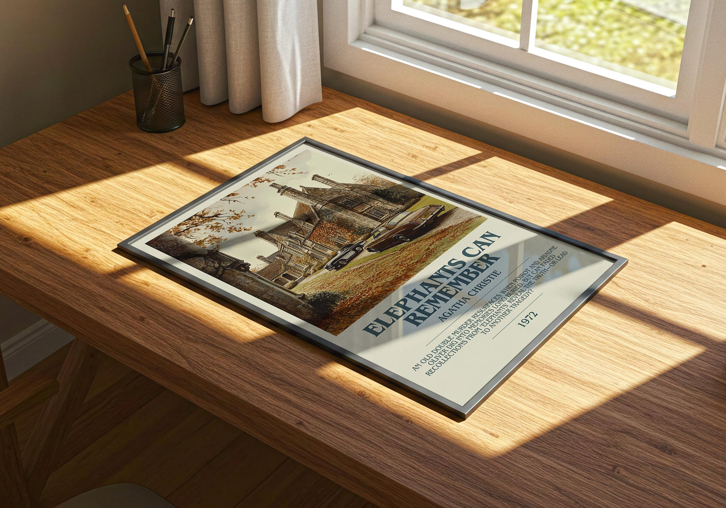 Elephants Can Remember by Agatha Christie | Descriptive Book Poster | Modern