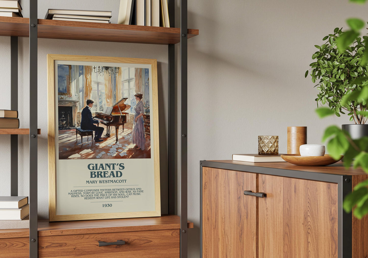 Giant's Bread by Mary Westmacott Descriptive Poster Print. Free Delivery Wall Art Author & Blurb Book Artwork Novel