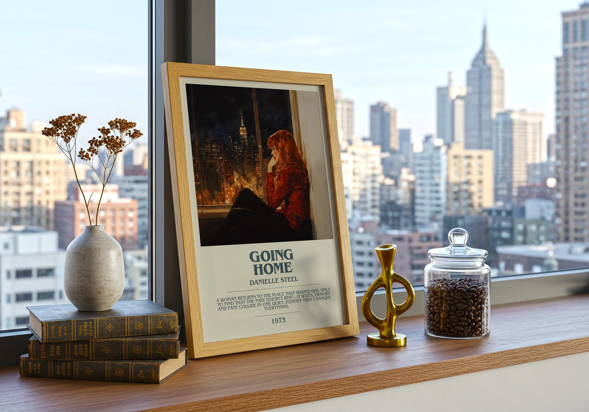 Going Home by Danielle Steel Descriptive Poster Print. Free Delivery Wall Art Author & Blurb Book Artwork Novel