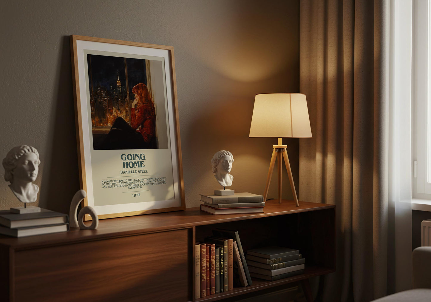 Going Home by Danielle Steel Descriptive Poster Print. Free Delivery Wall Art Author & Blurb Book Artwork Novel