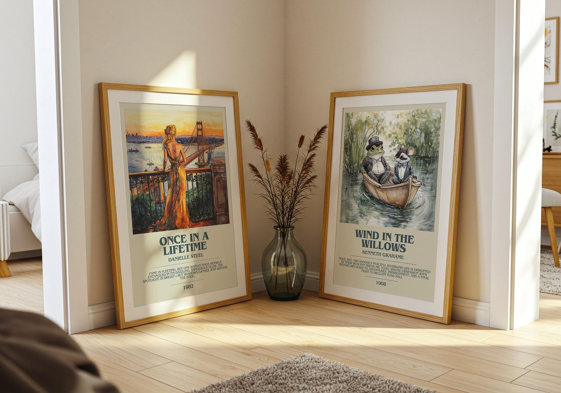Once In A Lifetime by Danielle Steel Descriptive Poster Print. Free Delivery Wall Art Author & Blurb Book Artwork Novel