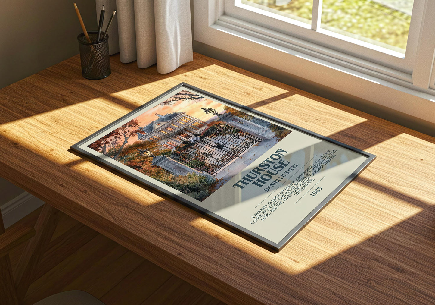 Thurston House by Danielle Steel | Descriptive Book Poster | Modern